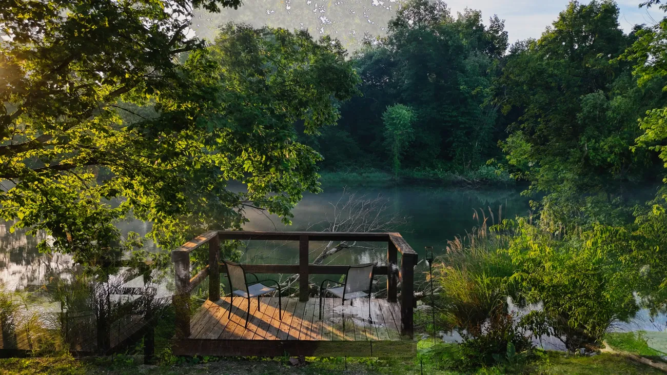 River deck at Meredith Valley